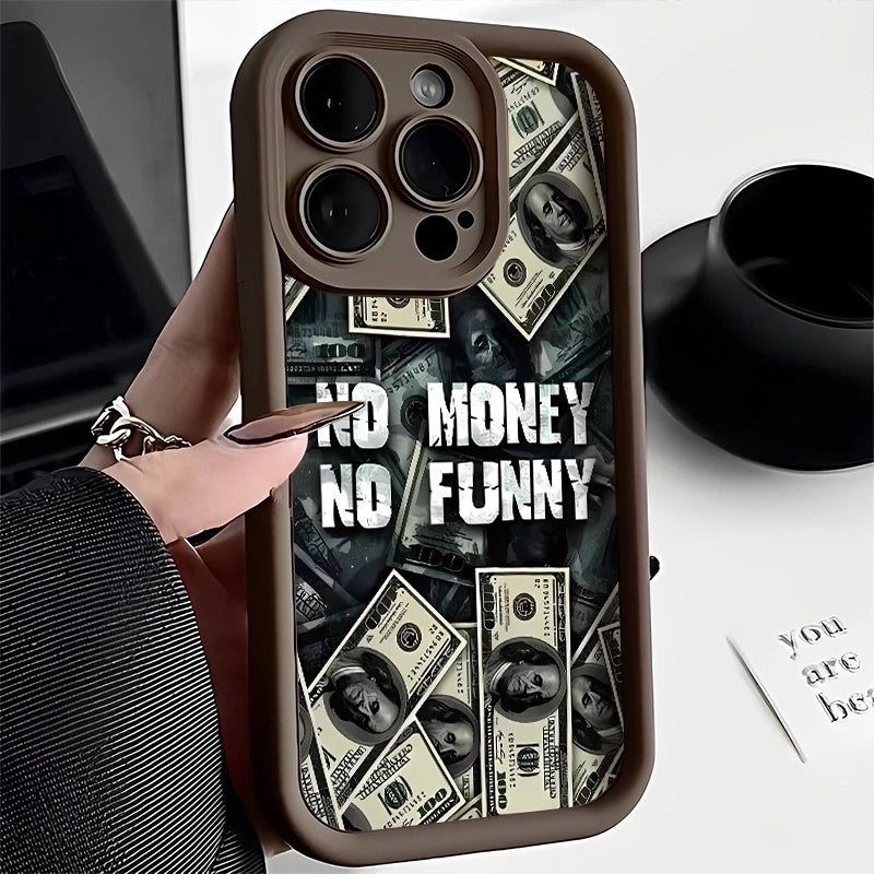 Dollar Design Phone Cases For iPhone 11 12 13 14 15 Pro Max XR XS X 7 8 Plus SE 2020 Mini Shockproof Matte Soft Silicone Cover